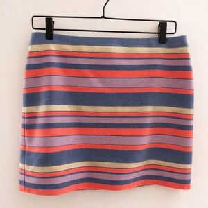 JCrew Factory Striped Multi Color Mini Skirt